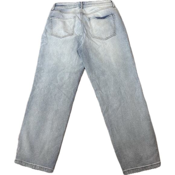 Rewash 90sJean Size 5/27 Blue Light Wash Chewed Vintage Stretch Hi Rise NWT - Picture 2 of 5